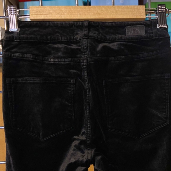 Paige Hoxton Ultra Skinny Velvet Jeans / Pants Sz 23 Black Overdye - Picture 6 of 8